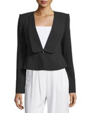 Bcbgmaxazria - BCBGMAXAZRIA Penn Shawl Collar Peplum Blazer, Black