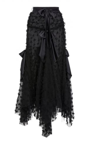Rodarte Hand Embroidered Tulle Skirt