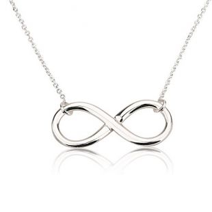 Infinity Pendant Sterling Silver Infinity Necklace (14 Inches)