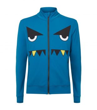 Fendi Monster Face Track Top in Blue