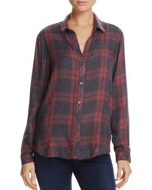 Bella Dahl Bella Dahl Frayed Hem Side Button Shirt