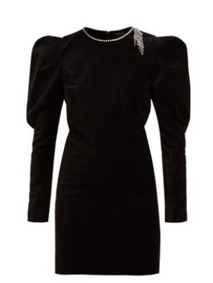Robe en velours à ornements cristaux