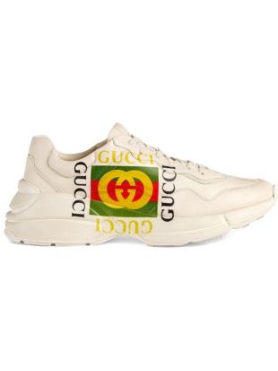 Gucci Sneaker Aus Leder Rhyton Mit Gucci Logo