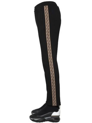 Fendi pantalon de sport "FF" en jersey avec bandes