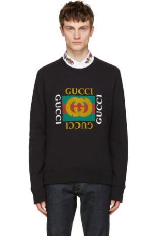 Gucci   Pull à logo noir