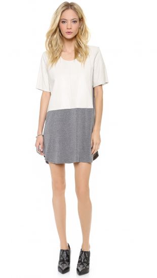 Michelle Mason Leather Front Tunic | SHOPBOP