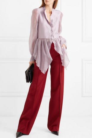 See By Chloé Ruffled organza peplum blouse