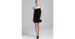 Rebecca Minkoff   Black Dress Otis Colorblock   Lyst