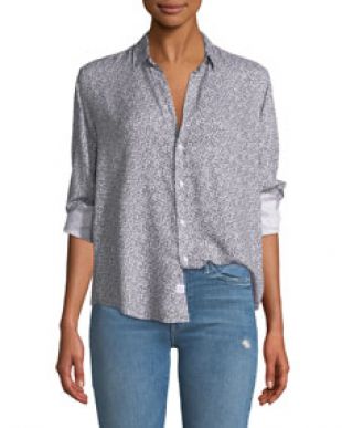 Frank & Eileen Ditsy Floral Button Down Top