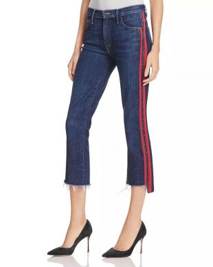 Mother - Mother Insider Step Crop Fray Jeans in Speed Racer