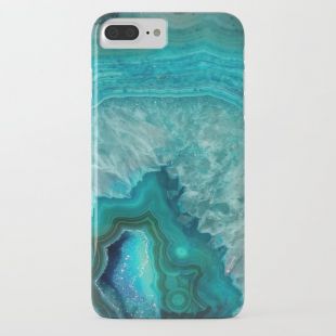 Teal Agate iPhone Case by vogel