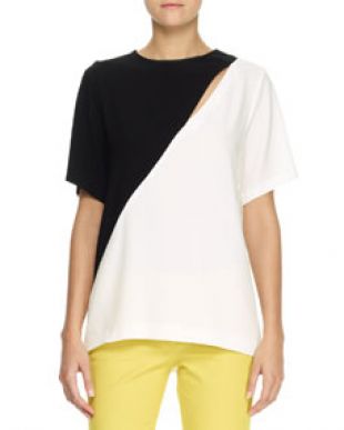 Bicolor Crepe Top
