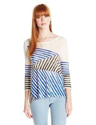 Lucky Brand Women's Geo Stripe Tee