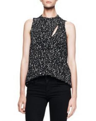 Proenza Schouler - Sleeveless Printed Overlap Blouse