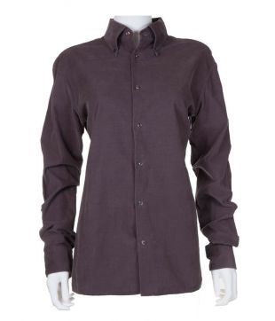 Margiela Brown Cotton Corduroy Button Down Shirt