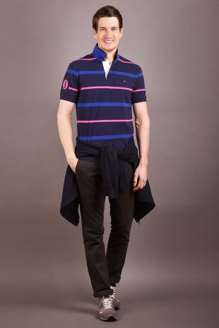 Polo à fines rayures / Eden Park