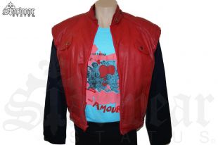 Michael Jackson Music Video Worn Thriller Red Biker Moto Retro Jacket Vtg Sz M L