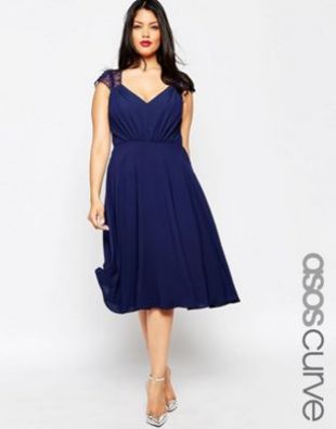 robe bleu marine cérémonie pour les rondes