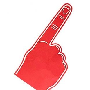 HOTcraze - Paume géante imprimée gant mousse EVA - main a doigt pointu  (Rouge, 45)