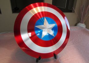 Captain America Shield Metal 1:1 FULL SCALE GLOSS finish Avengers Marvel Ultron w/ C.O.A