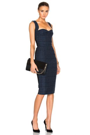 robe à carreaux Victoria Beckham