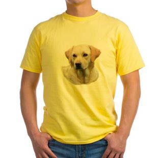 CafePress Faithful Friend Yellow Lab on Hangov Light Yellow T-Shirt