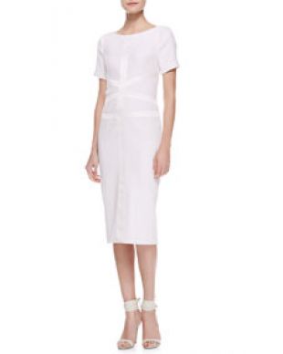 Jason Wu - Women's Tweed Satin Corset Dress, Ivory - Jason Wu