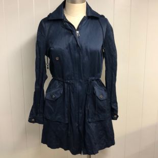 Joie Blue Eisner Dark Hooded Small Coat