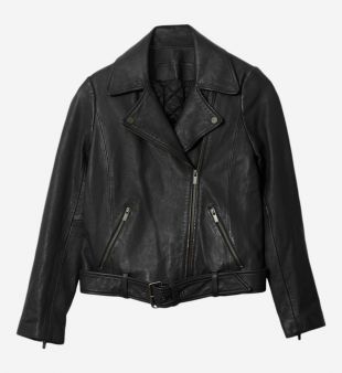 Veste courte en cuir