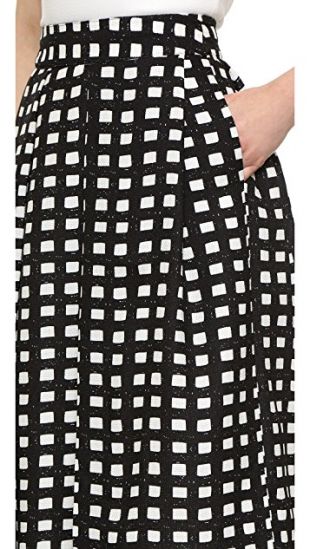 Checkered Midi Skirt