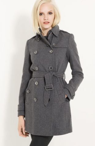 Double Breasted Wool Trench