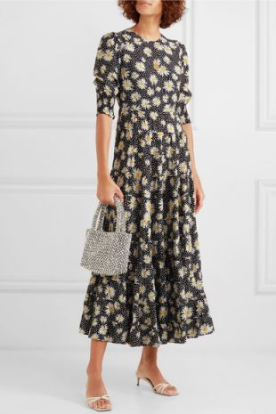 Rixo - Rixo Kristen tiered floral print cotton and silk blend dress