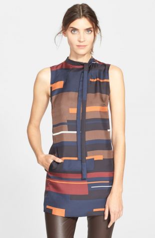 Nitee Print Silk Top