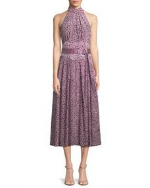Robe Maxi En Soie Imprimé Animalier Diane Von Furstenberg DVF Noah - Taille 0, Noir Et Blanc, Sans Manches Avec Attache Nuque