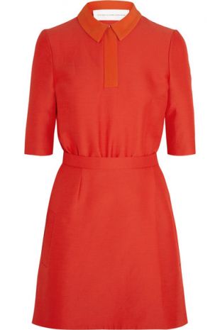 Contrast Collar Cady Dress