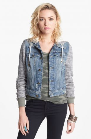 Free People Denim & Knit Jacket | Nordstrom
