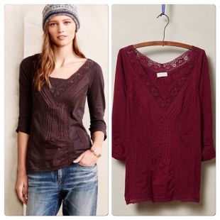 Anthropologie Lace Medley Top