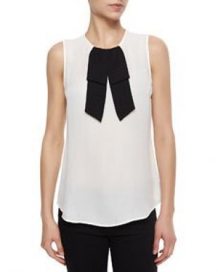 Turnia Bow Front Silk Blouse