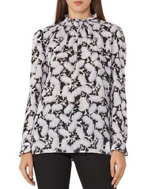 Botanical Print Back Button Top