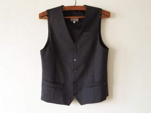 Victorien Edwardian rentrée gilet homme gilet formelle classique gris laine Steampunk gilet gentleman scolaire Mens Dress Up vêtements taille moyenne