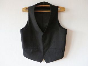 Classique noir rayé Edwardian victorien Bohème gilet grande taille de Mens gilet Steampunk Messieurs