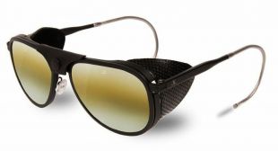 Vuarnet France VL1315 Black Sunglasses Glacier leather side shields