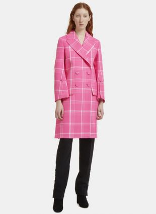 Fendi Checked Double Breasted Coat