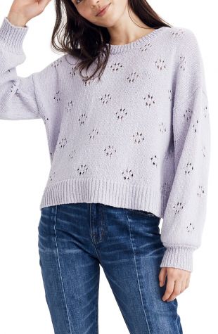 Floral Pointelle Pullover Sweater (Regular & Plus Size) | Nordstrom