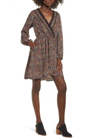Band of Gypsies - Floral Faux Wrap Dress