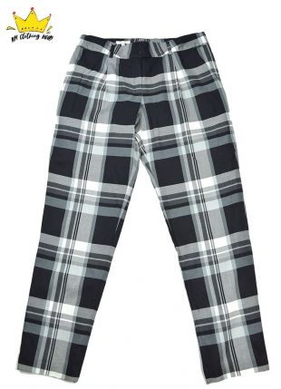 Escada Womens Black White Check Classic Formal Business Pants Trousers Sz 38 M