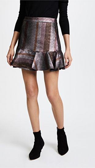 Derek Lam 10 Crosby Ruffle Hem Flounce Skirt worn by Alexis Rose