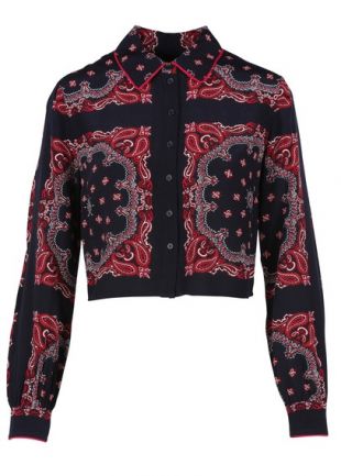 CHEMISE COURTE COL CLASSIQUE IMPRIMÉ BANDANA