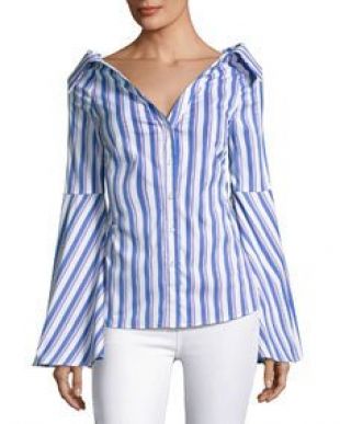 Persephone Striped Décolleté Shirt