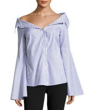 Persephone Striped Décolleté Shirt